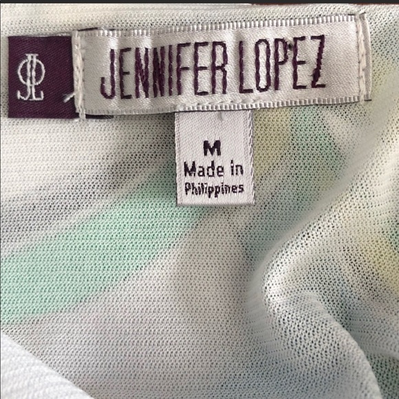 Jennifer Lopez Colorful Peacock Sleeveless Open Back Dress Size Medium - Picture 3 of 3